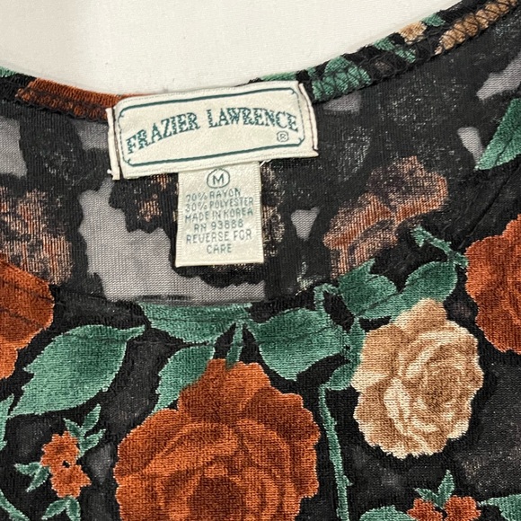 90’s Romantic Goth Sheer Rose Top - Picture 3 of 7